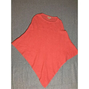 Womens LOFT Poncho Shrug One Size Pink Soft Knit Winter Layering Casual